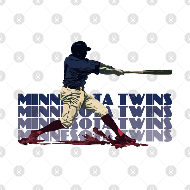 Retro Minnesota Twins Slugger by Rad Love