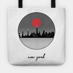 new york skyline Tote