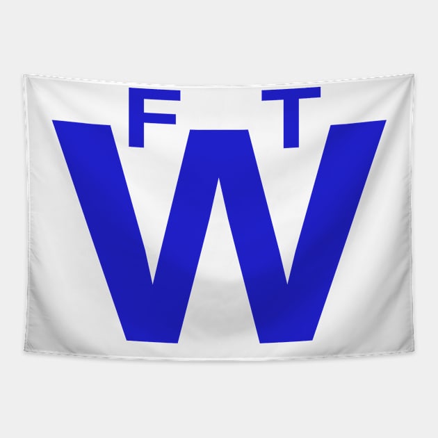 FTW - Cats Vintage Blue Logo Tapestry by buffben789