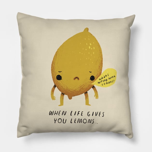 when life gives you lemons Pillow by Louisros