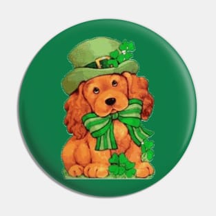 St. Patricks Day Doggy, All Stressed Up and Ready to Celebrate Pin