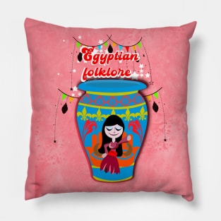 colored pottery Pillow