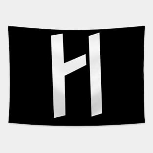 H – Greek Mythology - White Letter H Tapestry