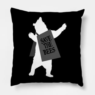 'Save The Bees' Adorable Bear Honeybee Gift Pillow