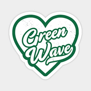 Vintage Green Wave School Spirit // High School Football Mascot // Go Green Wave Magnet