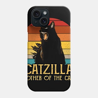 Catzilla Mother Of The Cats Retro Vintage Sunset Phone Case