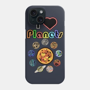 Electric Solar System I Love Planets Phone Case