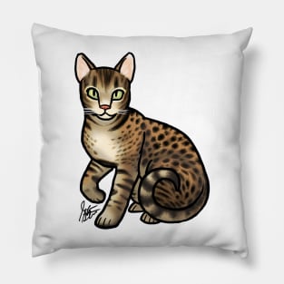 Cat - Ocicat - Brown Spotted Pillow