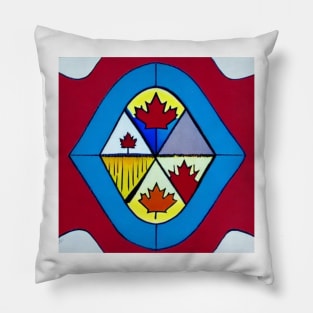 Retro Canadian Art Pillow