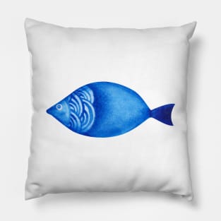 Blue fish Pillow