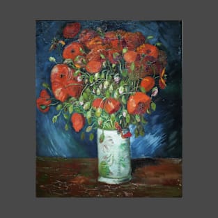 Vase with red poppies by van Gogh T-Shirt