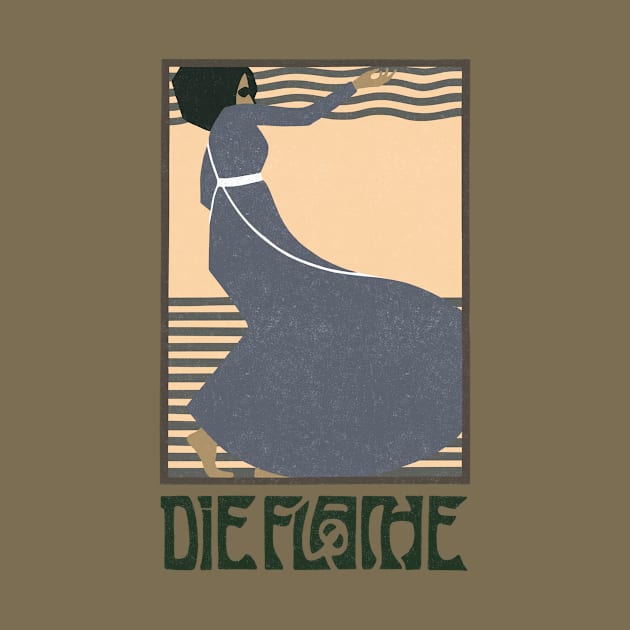 Die Flache Dancing Girl Retro Vintage Poster by Peadro