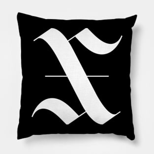 X gothic monogram logo Pillow