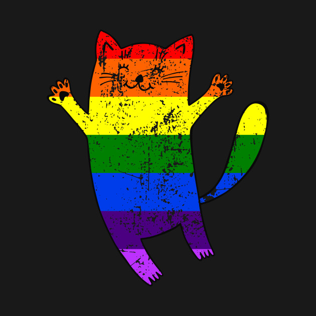 Discover Funny LGBT Pride Flag Cat Pride Month Parade - Funny Lgbt Pride - T-Shirt