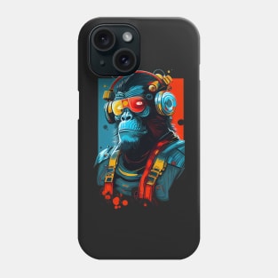 Anime Cyber Ape (Sci-Fi Ape Vintage Retro Future Design Cyberpunk Space Ape) Phone Case