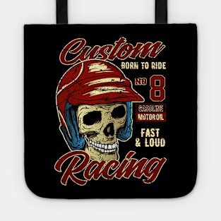 Custom Racing Skull Tote