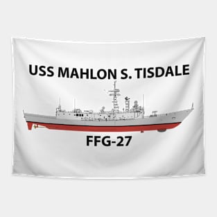 USS MAHLON S. TISDALE - FFG-27 - OH PERRY Tapestry