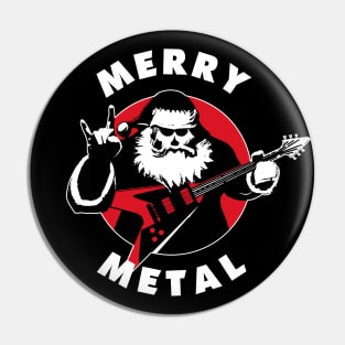 Merry Metal | Santa Claus Playing Heavy Metal Guitar Pin