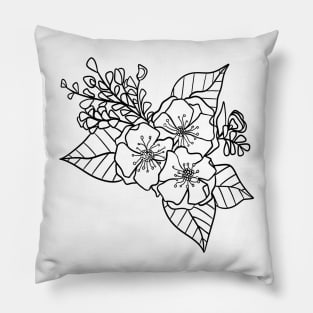 Trio of Flowers Pillow