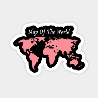 Pink World Map Magnet