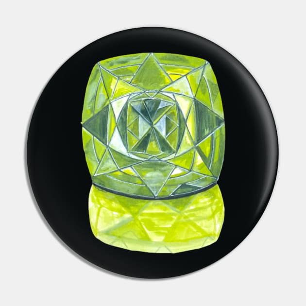 "Peridot" Pin by SeanKalleyArt