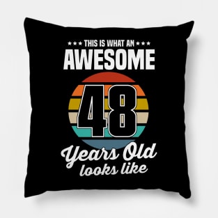 Vintage This Is What An Awesome 48 Years Old Looks Like Pillow