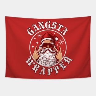 Gangsta Wrapper - Funny Santa Claus Tapestry