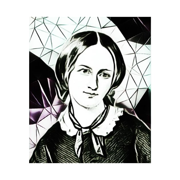 Emily Bronte Black and white Portrait | Emily Bronte Artwork 5 by JustLit