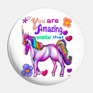 Inspirational motivational affirmation unicorn you are amazing girls inspirational gifts for women Pin