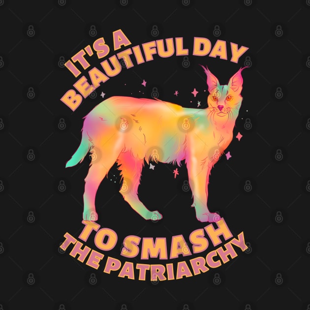 Beautiful Day to Smash the Patriarchy Caracal by Caring is Cool