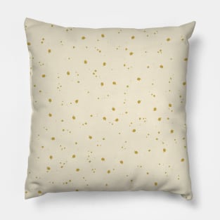 Neutral Linen and Gold Speckled Pattern Pillow