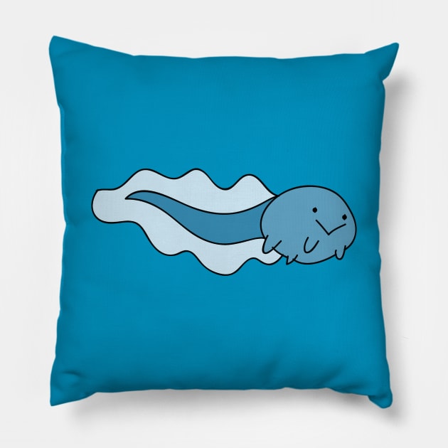 Blue Tadpole Pillow by saradaboru