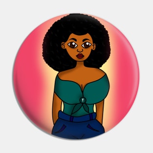 Black girl magic digital art Pin