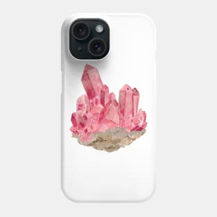 Red Crystal Watercolour Painting Phone Case