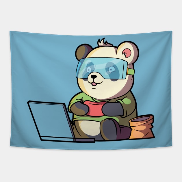 Tech Panda Tapestry by pedrorsfernandes