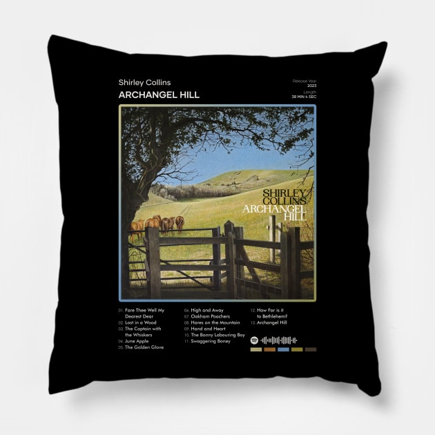 Shirley Collins - Archangel Hill Tracklist Album Pillow by 80sRetro