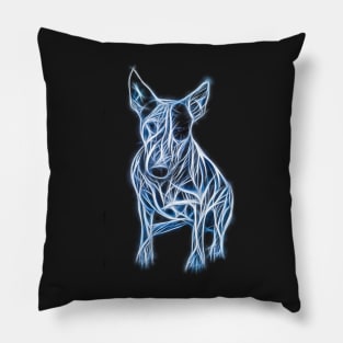 Bull Terrier Acrylic Painting Portrait Pillow