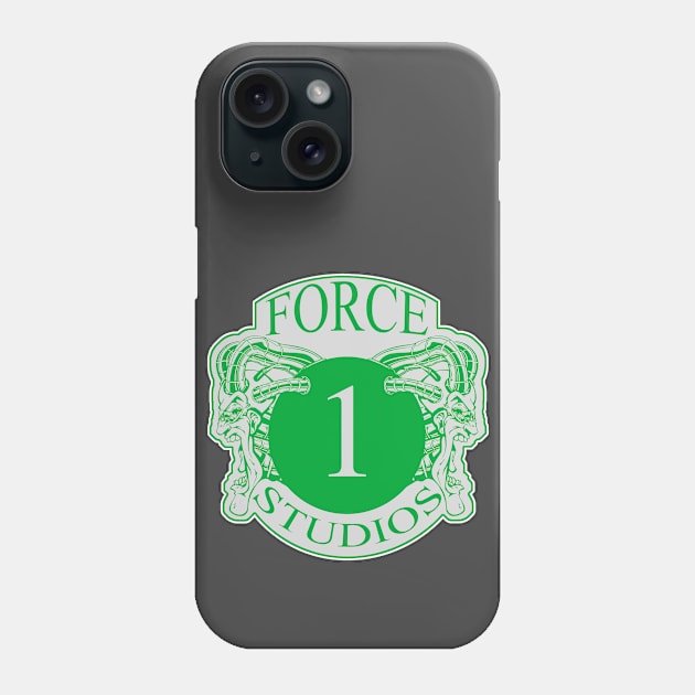 Force 1 Studios Kelly Green & Grey Line Phone Case by Force 1 Studios LLC