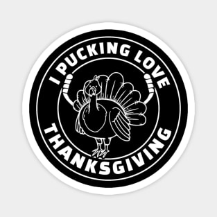 Thanksgiving Hockey I Pucking Love Thanksgiving Turkey Ice Hockey Magnet