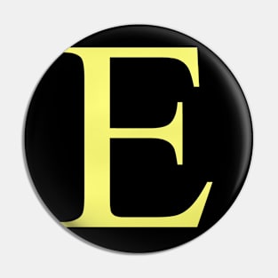 The Letter E in Shadowed Gold Pin