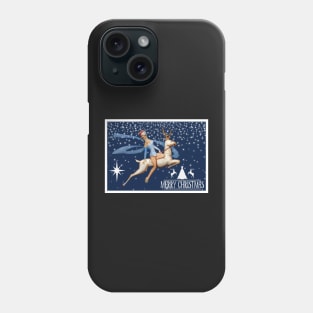 Starry Night Reindeer Pin Up Phone Case