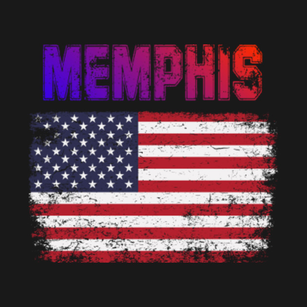 Disover America Flag Violet Memphis - Memphis - T-Shirt