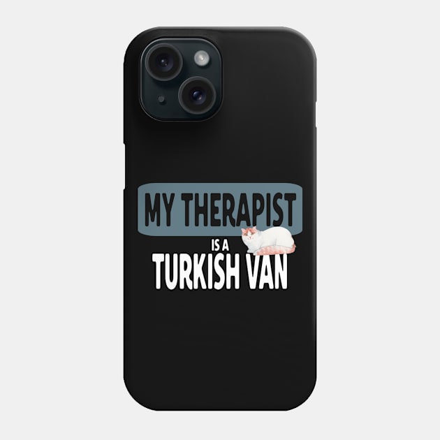 My therapist is a Turkish Van cat Phone Case by artsytee