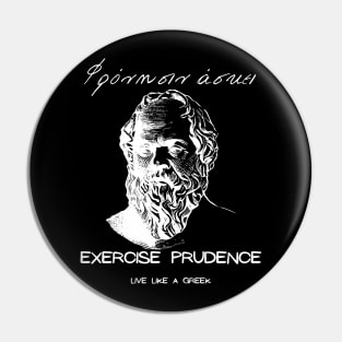 Exercise prudence and live like a Greek ,apparel hoodie sticker coffee mug gift for everyone Pin