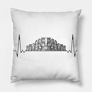 Chess Heartbeat Pillow