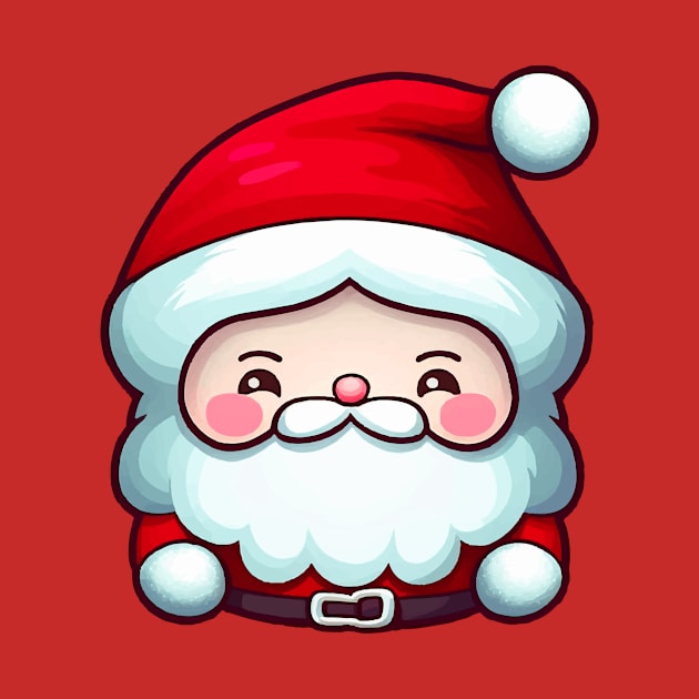 Kawaii Chibi Santa Claus || Adorable Anime Christmas Santa by Mad Swell Designs