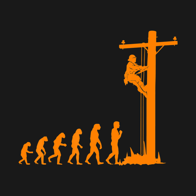 Cool Unique Evolution Of Lineman Electrician by mohammadrezaabolghase