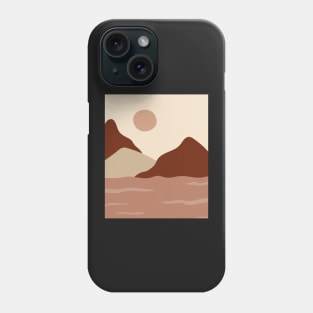 Boho Abstract Artl Landscape Sunset Mountains Design Phone Case