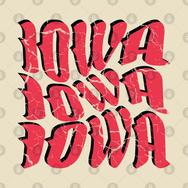 IOWA Vintage Typography Design V2 by Trendsdk