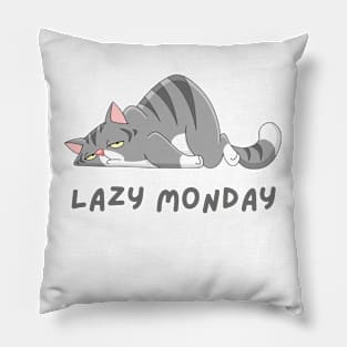 Lazy monday - Lazy cat Pillow